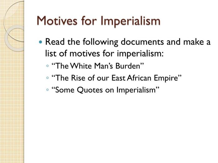 Motives for imperialism worksheet answers