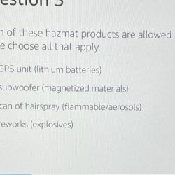 Allowed hazmat question been